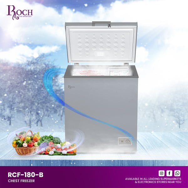Chest Freezer (RCF-180N-B) 145L available at Easy Shopen Ghana
