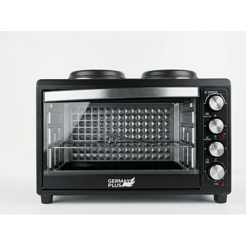 German Plus 28L Electric Tabletop Cooker & Oven with Dual Hotplates