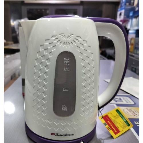Binatone Kettle 1.7L 2200W - White (CEJ-1780) - White/ Blue
