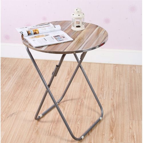 Folding Table Round - Brown 60cm x 60cm